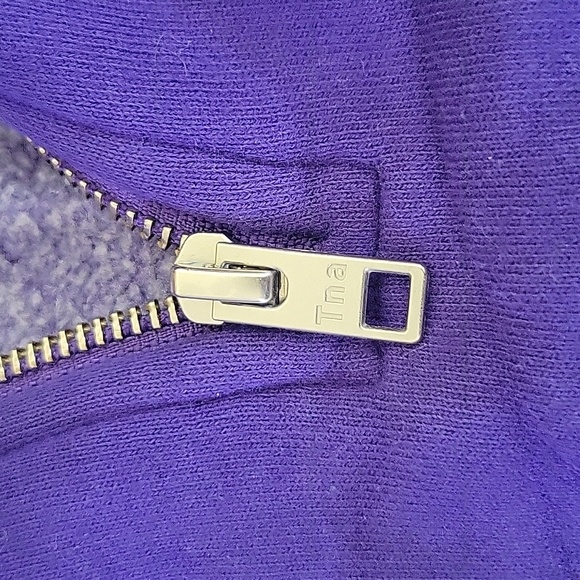 TNA Aritzia Cozy Fleece‎ Perfect Long Sleeve Quarter Zip Cropped Sweatshirt 2XS - Picture 4 of 11